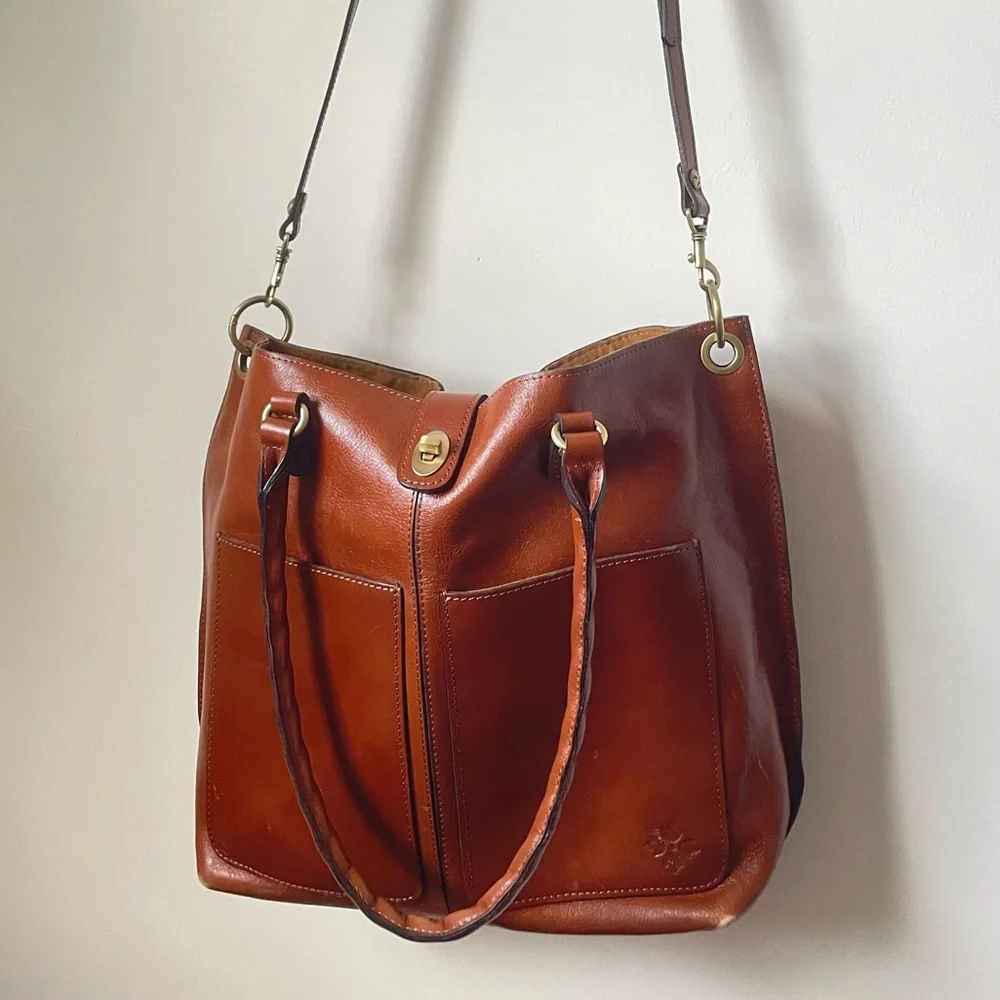 Patricia Nash⚡️XL Heritage Marseille Burnished Convertible Crossbody Tote - Picture 3 of 16